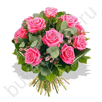 Букет с розами розовыми